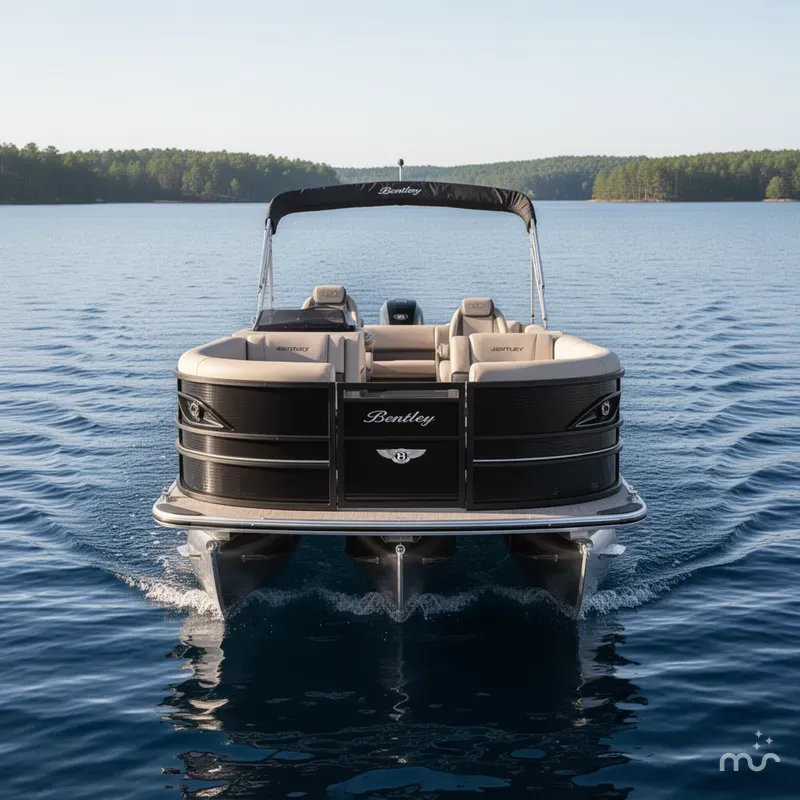 Slide: The Image of Bentley Pontoons Legacy 200HP QSB 223 Swingback Tritoon 2026 - 1