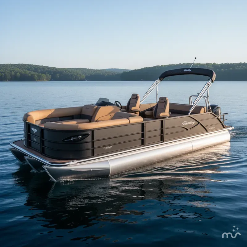 Slide: The Image of Bentley Pontoons Legacy 200HP Swingback 223 Tritoon 2026 - 0