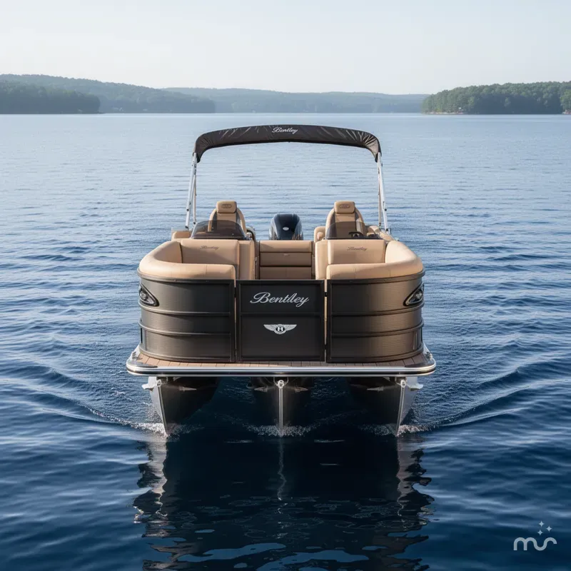 Slide: The Image of Bentley Pontoons Legacy 200HP Swingback 223 Tritoon 2026 - 1