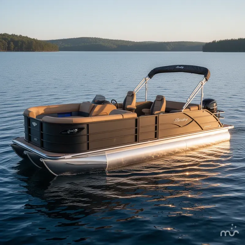 Slide: The Image of Bentley Pontoons Legacy 200HP Swingback 223 Tritoon 2026 - 2
