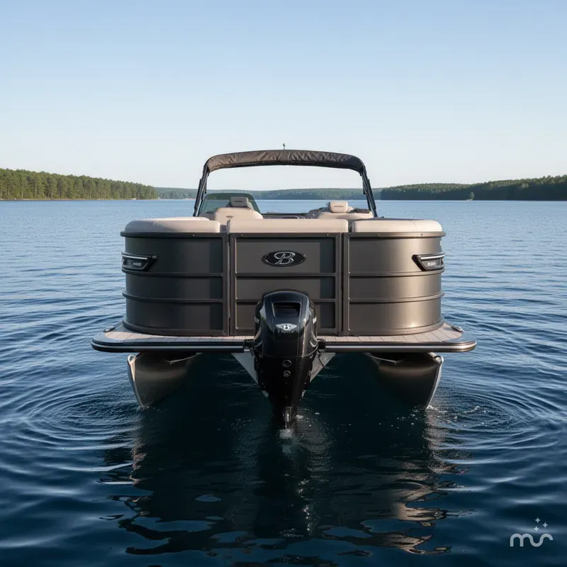 Slide: The Image of Bentley Pontoons Elite 200HP 223 Admiral Quad Lounge Tritoon 2025 - 1