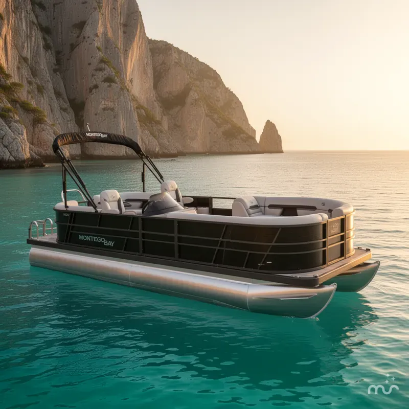 Slide: The Image of Montego Bay 150HP Quad Lounge 8522 Tritoon 2026 - 2