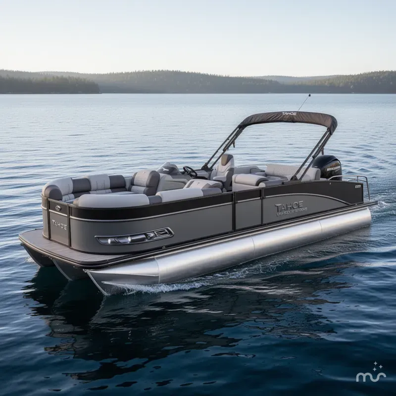 Slide: The Image of Tahoe Cascade 200HP VRB 2385 Swingback Tritoon 2026 - 2