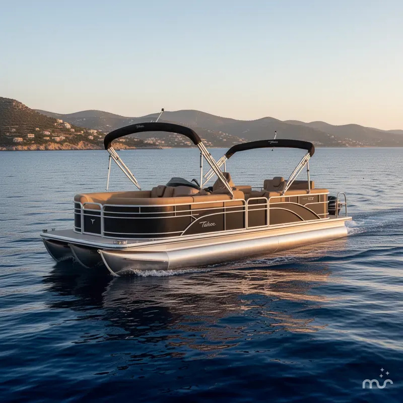 Slide: The Image of Tahoe LTZ 200HP CRB 2385 Cruise Rear Bench Tritoon 2026 - 2