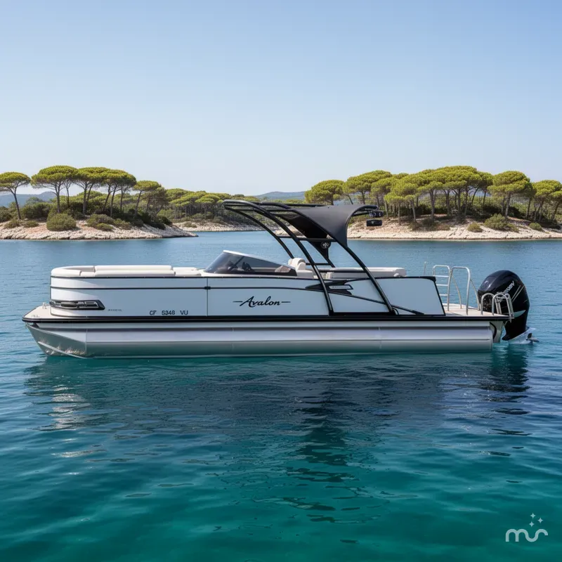 Slide: The Image of Avalon Catalina Platinum Elite Windshield 27' w/ 350HP Mercury Verado! 2021 - 2