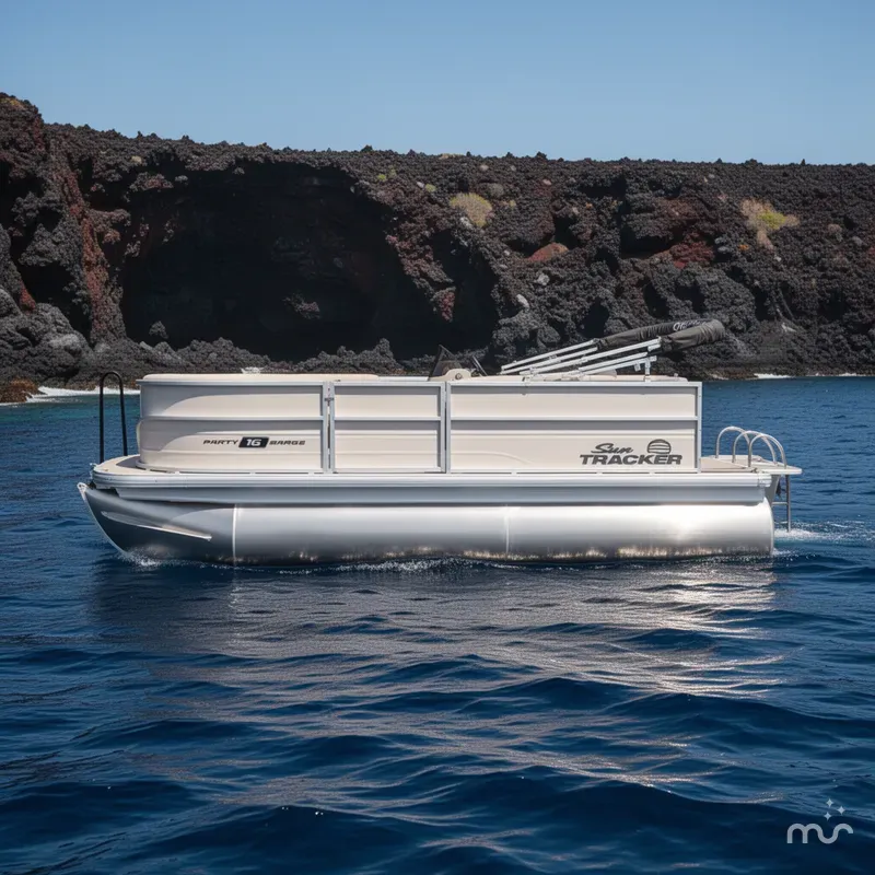 Slide: The Image of Sun Tracker Party Barge 16 DLX 2026 - 2