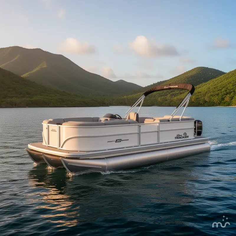 Slide: The Image of Sun Tracker Party Barge 20 DLX 2026 - 4