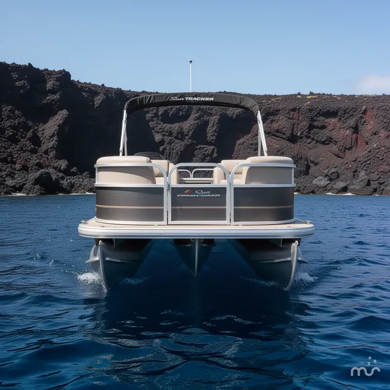 Slide: The Image of Sun Tracker Party Barge 18 DLX 2023 - 1