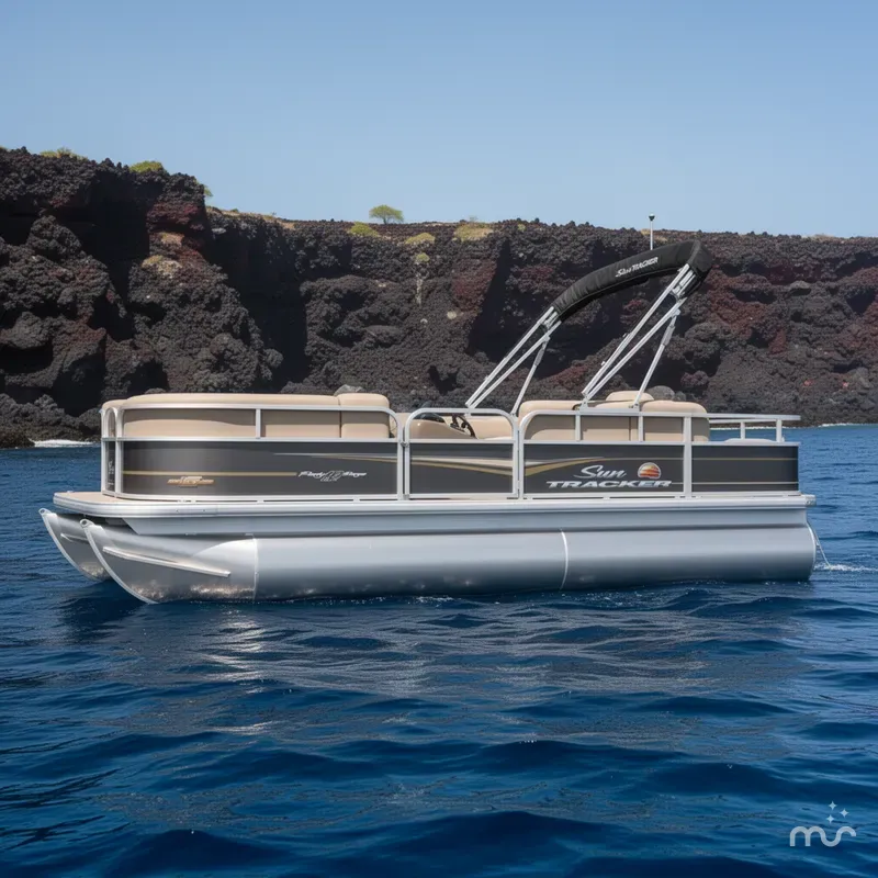 Slide: The Image of Sun Tracker Party Barge 18 DLX 2023 - 2