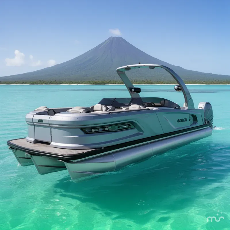 The Image of Avalon 2785 Avalon Excalibur Windshield Quad Lounger, Twin Mercury 425hp V-10's w Joystick 2026 - 0