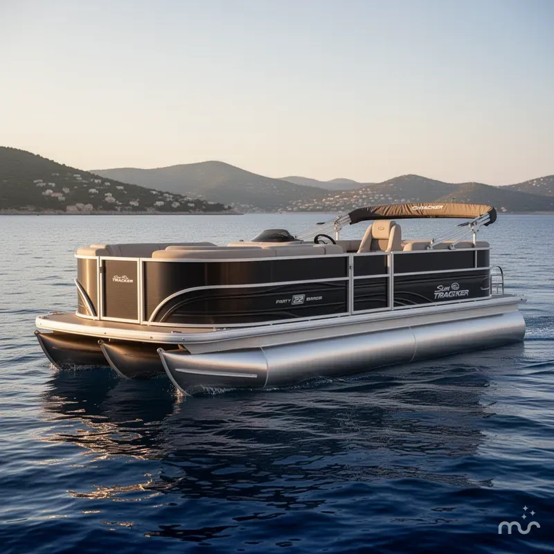 Slide: The Image of Sun Tracker Party Barge 22 DLX 2026 - 0