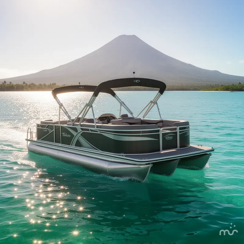 Slide: The Image of Tahoe LTZ CRB 2385 Cruise Rear Bench Pontoon 2026 - 1