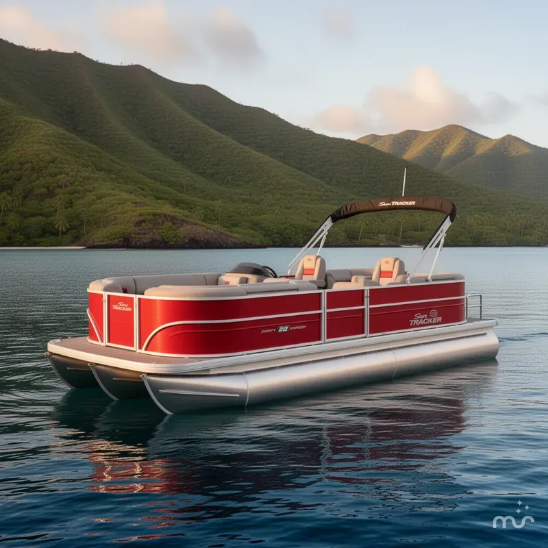 Slide: The Image of Sun Tracker Party Barge 22 DLX 2026 - 2