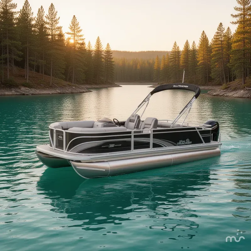 The Image of Sun Tracker Party Barge 22 RF DLX 2026 - 0