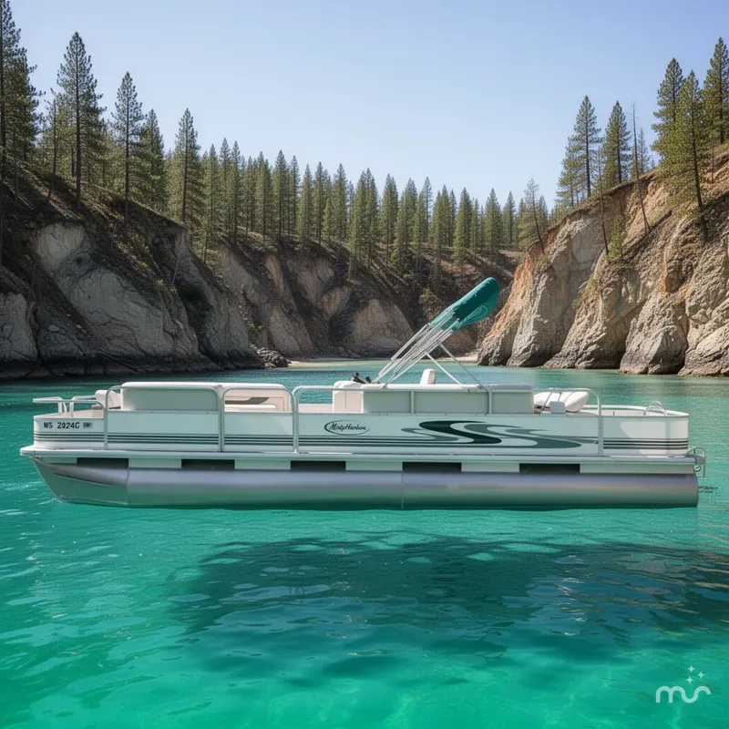 Slide: The Image of Misty Harbor Pontoons 2424CF 2000 - 2