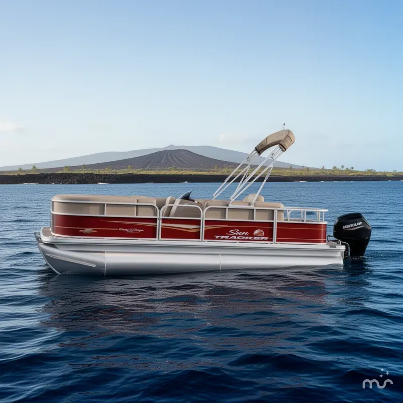 Slide: The Image of Sun Tracker Party Barge 18 DLX 2023 - 2