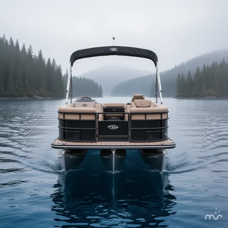 Slide: The Image of Bentley Pontoons Legacy 300HP Swingback 243 Tritoon 2026 - 1