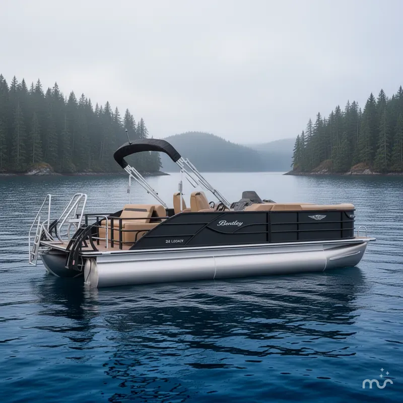 Slide: The Image of Bentley Pontoons Legacy 300HP Swingback 243 Tritoon 2026 - 2