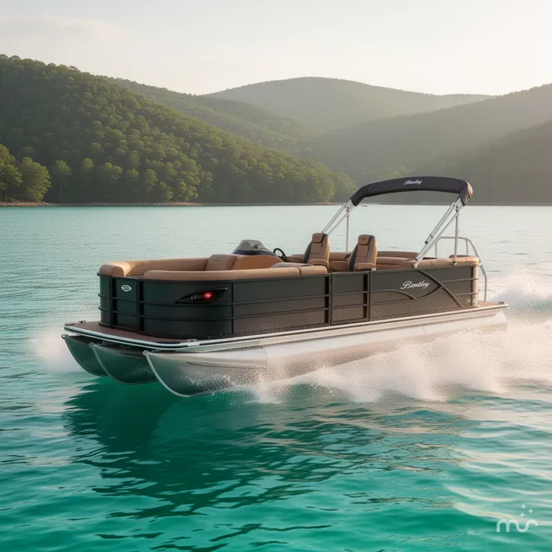 The Image of Bentley Pontoons Legacy 300HP 243 Navigator Quad Lounge Tritoon 2026 - 0