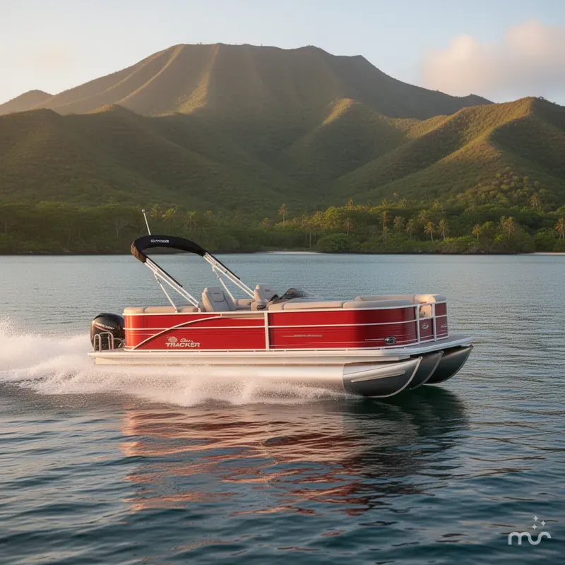 Slide: The Image of Sun Tracker Party Barge 22 DLX 2026 - 4