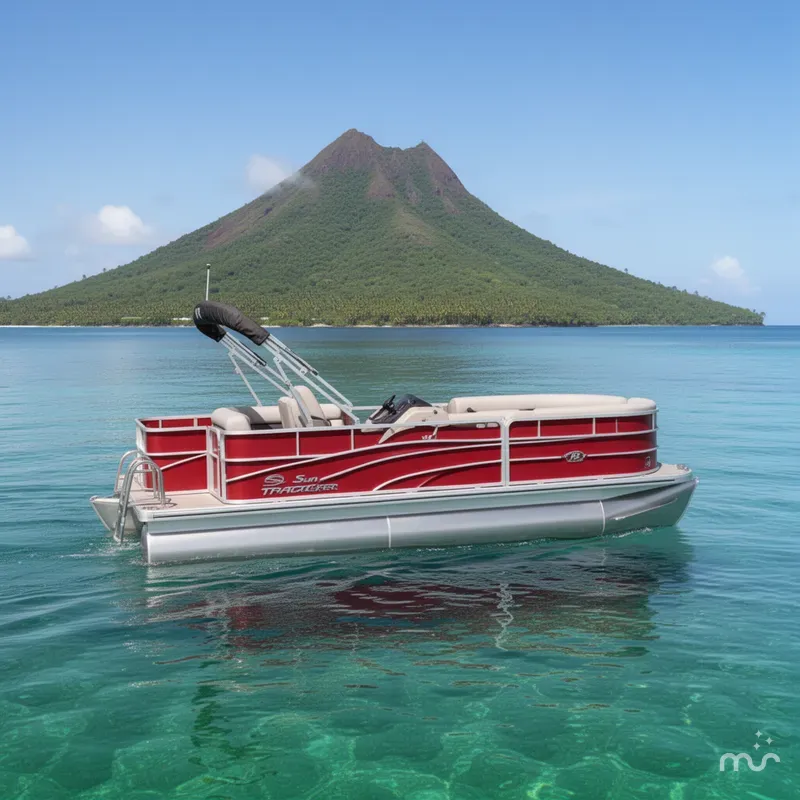 Slide: The Image of Sun Tracker Party Barge 18 DLX 2026 - 2
