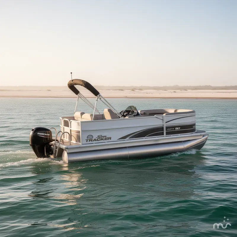Slide: The Image of Sun Tracker Party Barge 16 DLX 2026 - 0