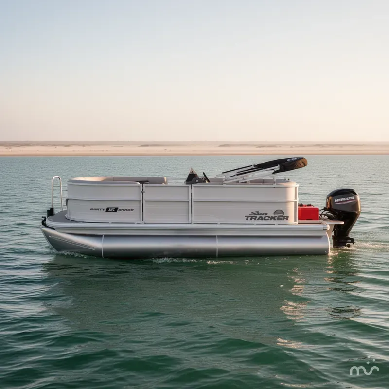 Slide: The Image of Sun Tracker Party Barge 16 DLX 2026 - 1