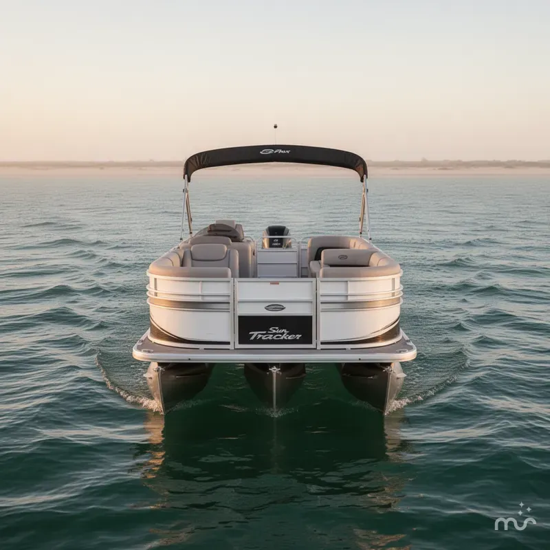 Slide: The Image of Sun Tracker Party Barge 16 DLX 2026 - 2