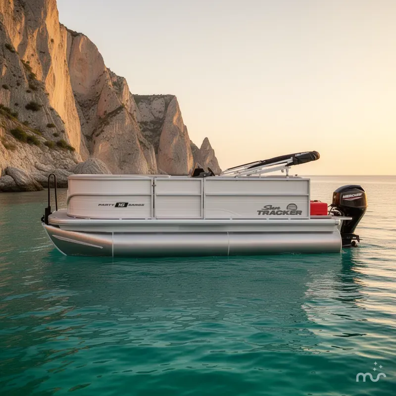 Slide: The Image of Sun Tracker Party Barge 16 DLX 2026 - 2
