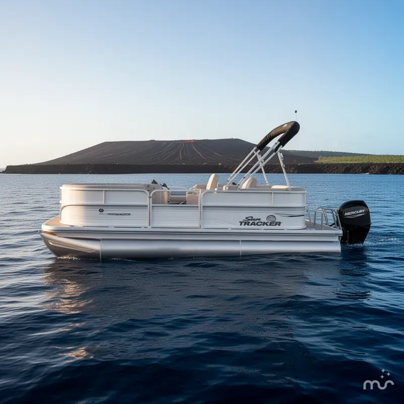Slide: The Image of Sun Tracker Party Barge 16 DLX 2026 - 2