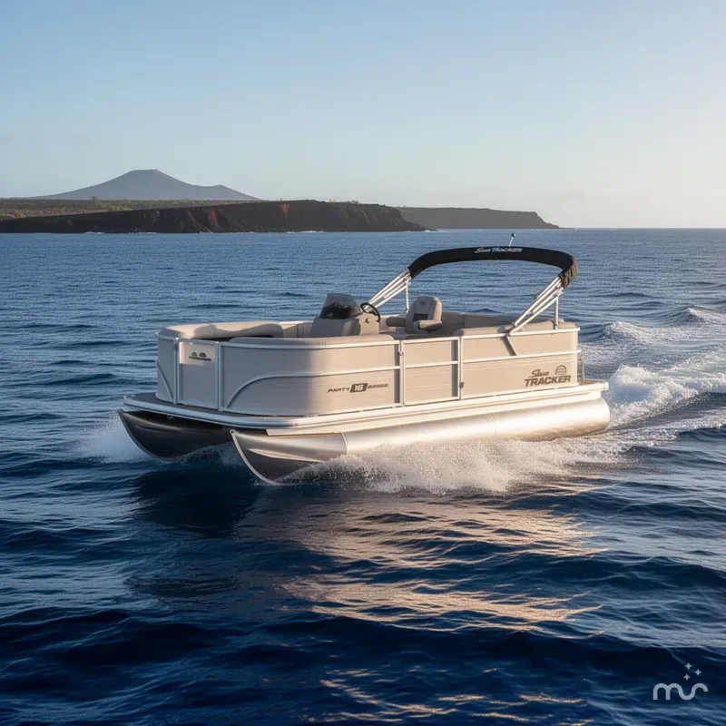 Slide: The Image of Sun Tracker Party Barge 16 DLX 2026 - 4