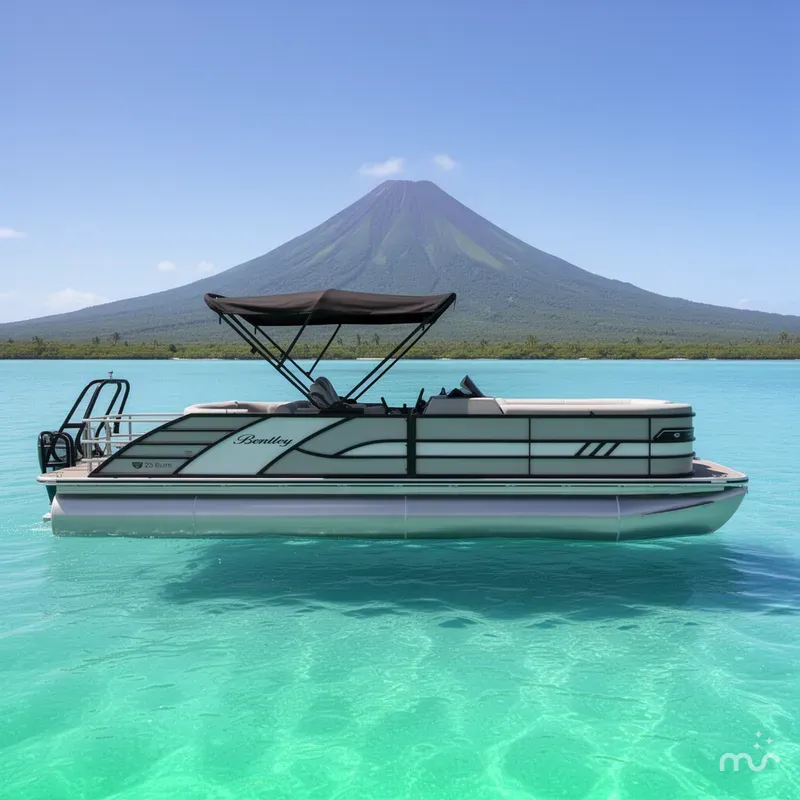 Slide: The Image of Bentley Pontoons Elite 253 Swingback Dual Captain Full Tritoon 2026 - 2