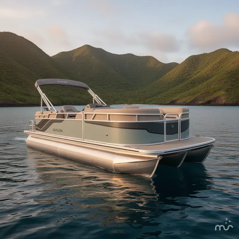 Slide: The Image of Avalon VLS 21 QUAD LOUNGER 90HP 2026 - 2