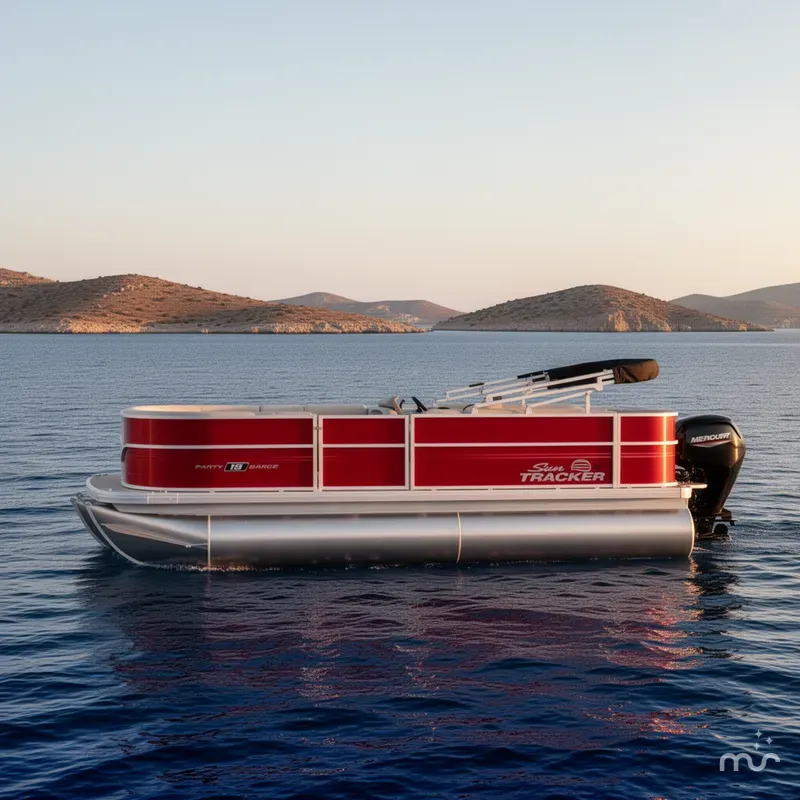 Slide: The Image of Sun Tracker Party Barge 18 DLX 2026 - 2