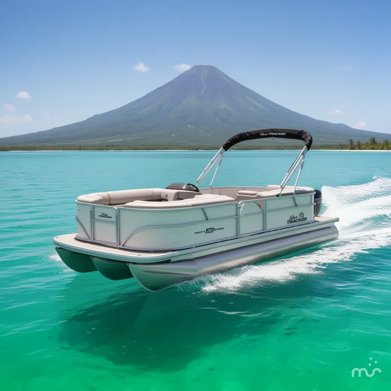 Slide: The Image of Sun Tracker Party Barge 20 DLX 2026 - 4