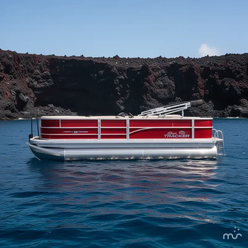Slide: The Image of Sun Tracker Party Barge 18 DLX 2026 - 2
