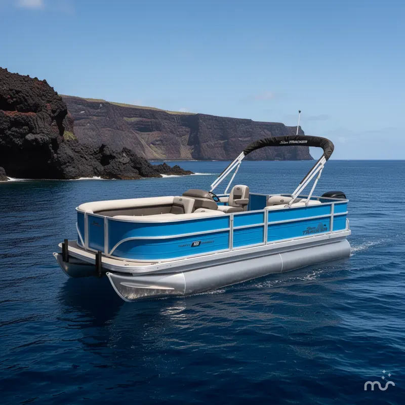 Slide: The Image of Sun Tracker Party Barge 18 DLX 2026 - 4