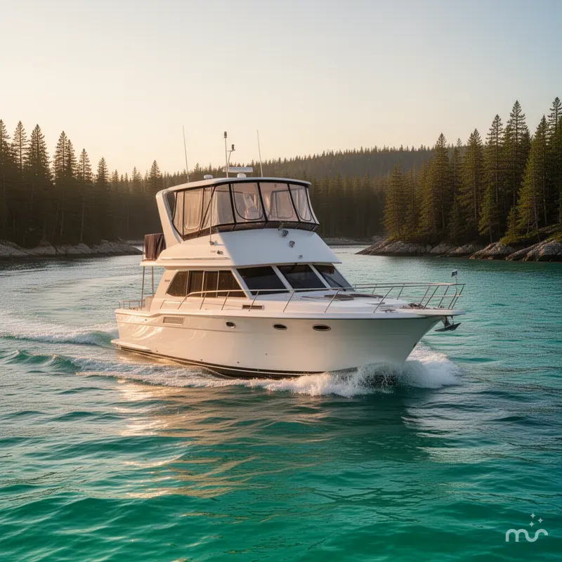 Slide: The Image of Carver Yachts 396 Aft Cabin Motor Yacht 2001 - 2