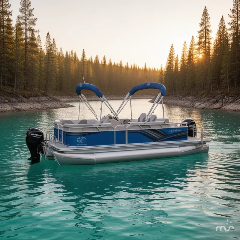 Slide: The Image of Avalon Venture Rear Fish - 21 FT w/ 90HP Mercury! 2026 - 2