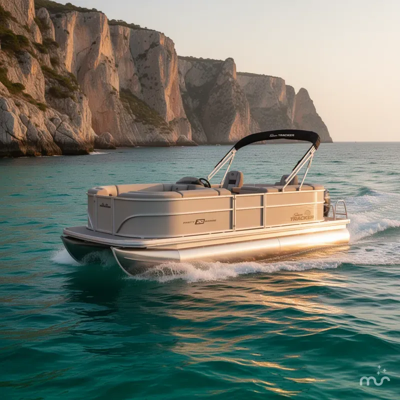Slide: The Image of Sun Tracker Party Barge 20 DLX 2026 - 4
