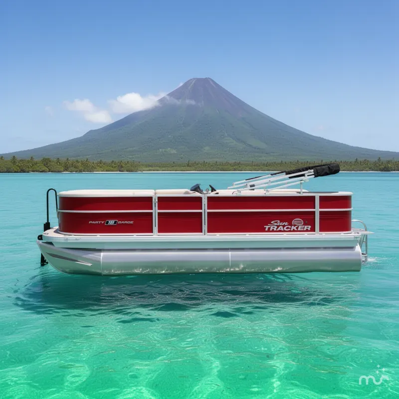 Slide: The Image of Sun Tracker Party Barge 18 DLX 2026 - 2