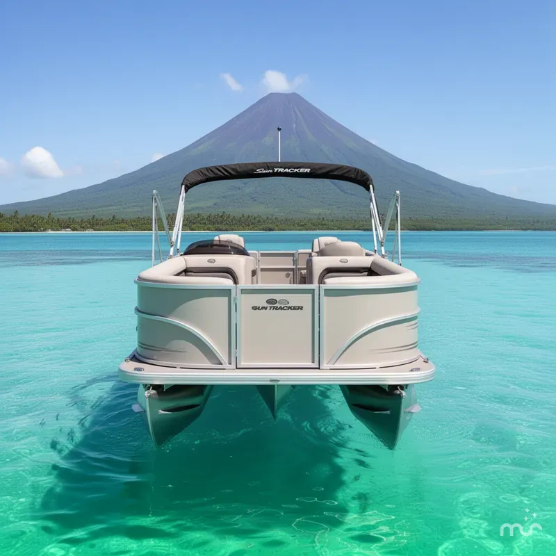Slide: The Image of Sun Tracker Party Barge 18 DLX 2026 - 3