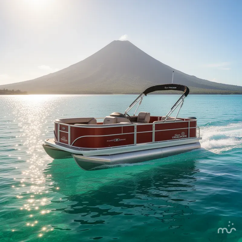 Slide: The Image of Sun Tracker Party Barge 18 DLX 2026 - 4