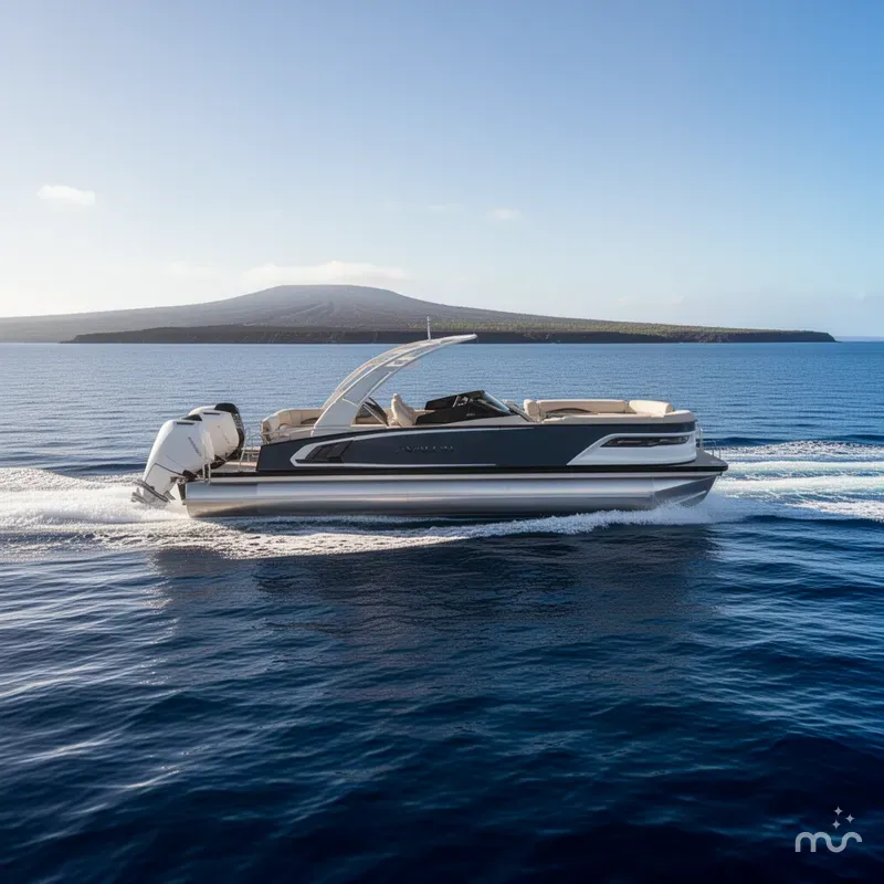 Slide: The Image of Avalon 2026 Avalon 27’ Excalibur LTD Elite Tritoon | Twin Mercury 400 V10s | Joystick | Performance Pontoon 2026 - 4