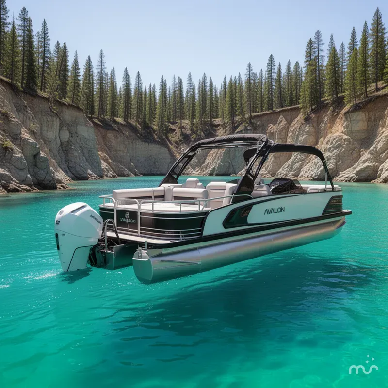 Slide: The Image of Avalon Excalibur LTD Quad Lounger Shift Windshield - 27 FT w/ Twin 425HP Mercury V10's! 2026 - 3