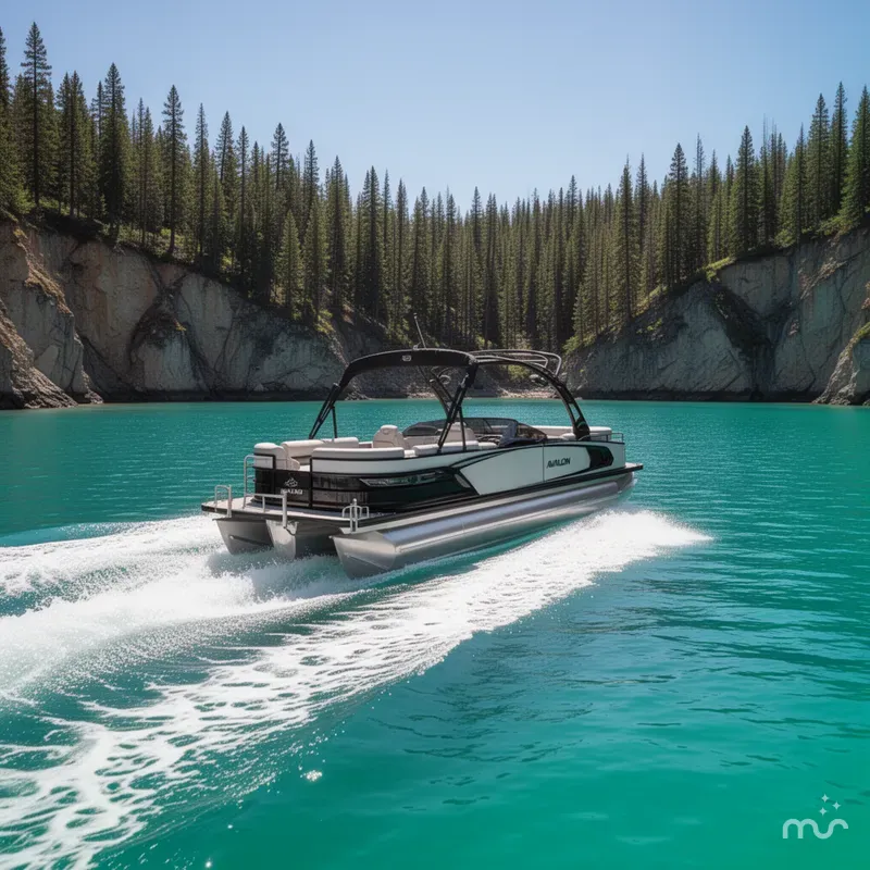 Slide: The Image of Avalon Excalibur LTD Quad Lounger Shift Windshield - 27 FT w/ Twin 425HP Mercury V10's! 2026 - 4