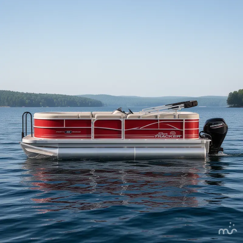 Slide: The Image of Sun Tracker Party Barge 18 DLX 2026 - 1