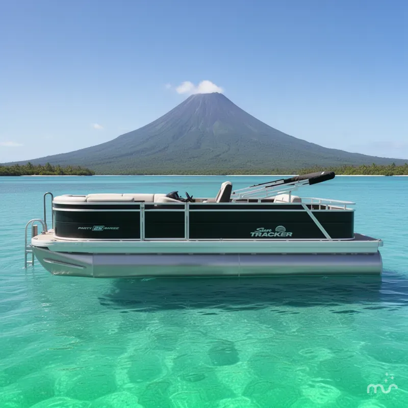 Slide: The Image of Sun Tracker Party Barge 22 RF DLX 2026 - 2