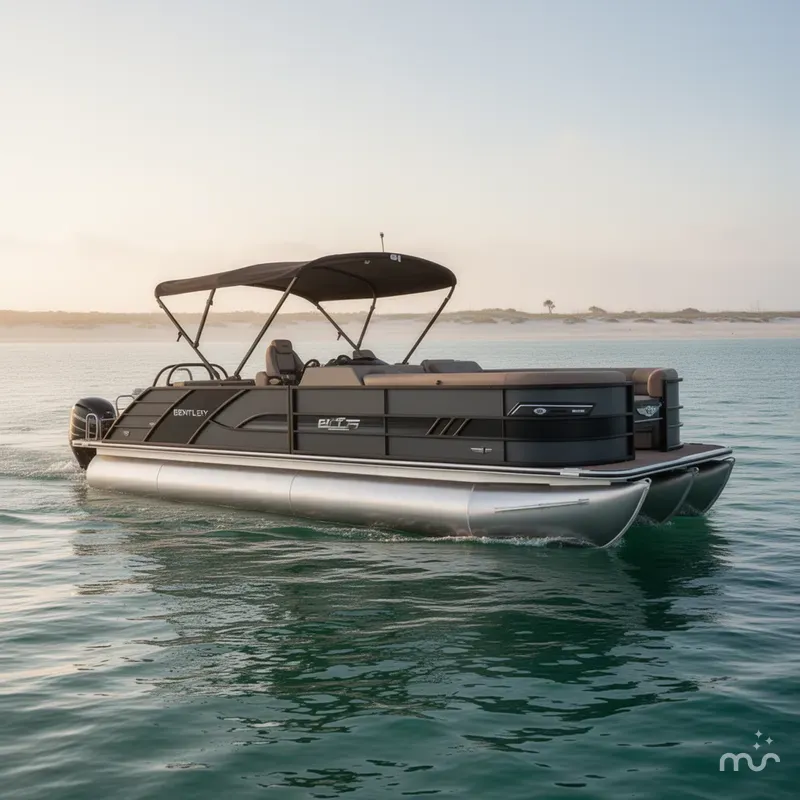 Slide: The Image of Bentley Pontoons Elite 253 Swingback Dual Captain Full Tritoon 2026 - 0