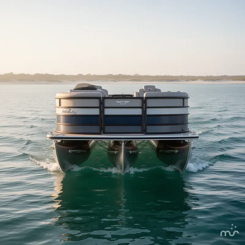 Slide: The Image of Bentley Pontoons Elite 253 Swingback Dual Captain Full Tritoon 2026 - 1